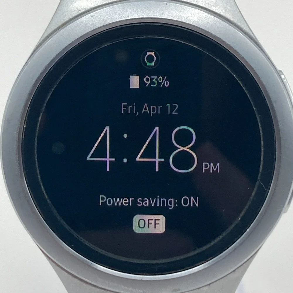 Samsung Gear S2 Smart Watch 44mm SM-R730A Works Silver Tone